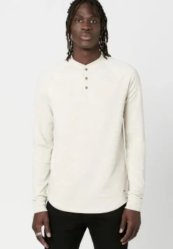 Kariver Henley Long Sleeve Henley in Milk - BM23368