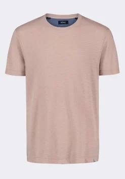 Karlton Men's Waffle-Knit Short-Sleeve Crewneck T-Shirt, Adobe Rose - BM24538