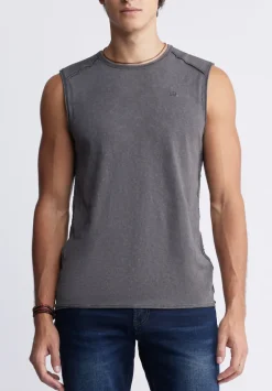 Karmola Men's Sleeveless Top in Charcoal Grey - BM24235