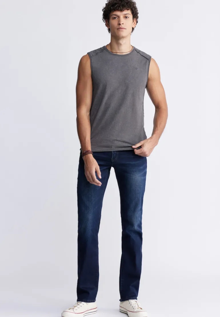 Karmola Men's Sleeveless Top in Charcoal Grey - BM24235