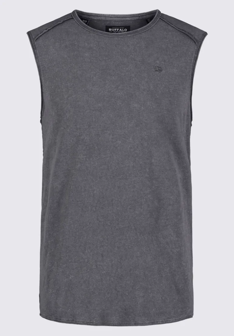 Karmola Men's Sleeveless Top in Charcoal Grey - BM24235