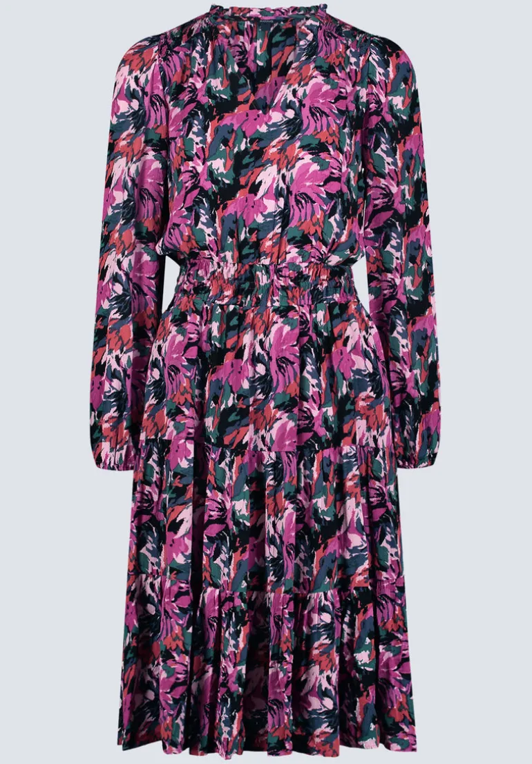 Karrigan Women's Long-Sleeve Midi Dress, Pink Floral - WD0059F