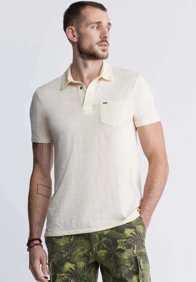 Kasper Men's Short-Sleeve Polo in White - BM24233
