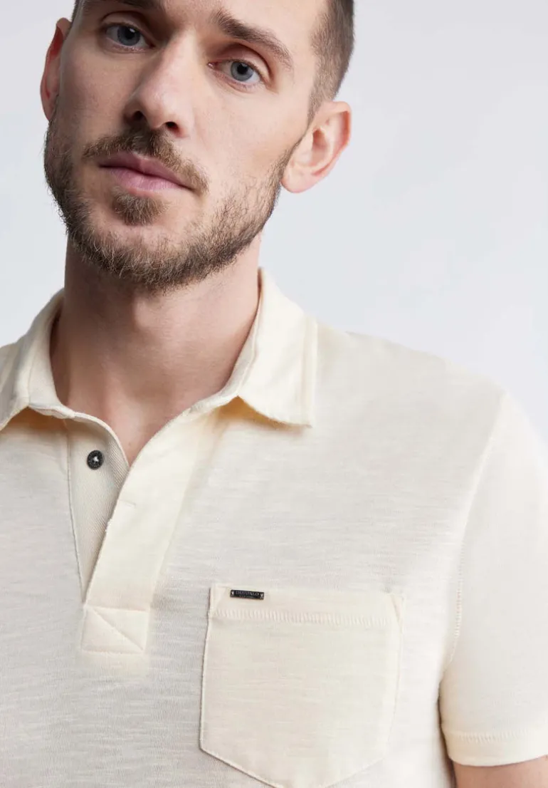 Kasper Men's Short-Sleeve Polo in White - BM24233