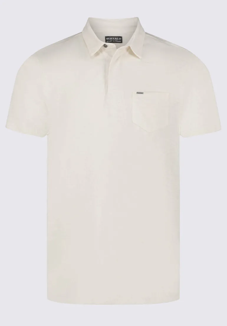Kasper Men's Short-Sleeve Polo in White - BM24233