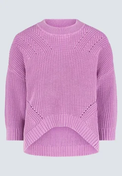 Kassanda Women's 3/4 Sleeve Knit Sweater, Purple - SW0100H