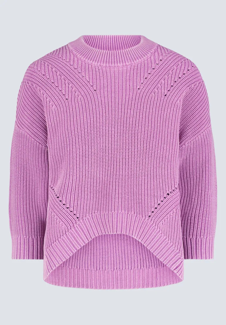 Kassanda Women's 3/4 Sleeve Knit Sweater, Purple - SW0100H