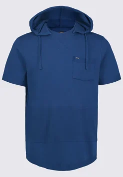 Katoni Men's Short Sleeve Hoodie, Navy - BM24489