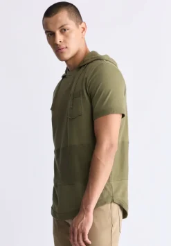 Katoni Men's Short-Sleeve Hooded T-Shirt, Burnt Olive - BM24524