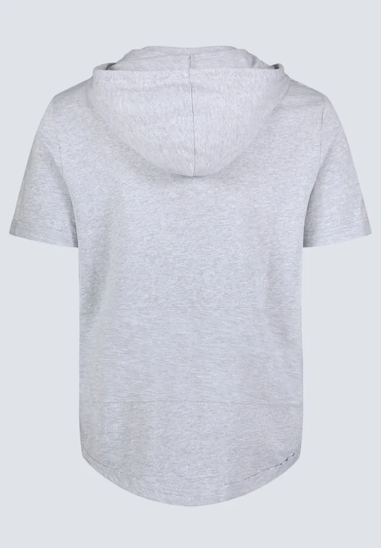 Katoni Men's Short-Sleeve Hooded T-Shirt, Heather Grey - BM24524