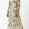 Kerry Butterfly Print Cut-Out Maxi Dress - WD0008S