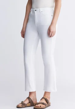 Kick Crop Kim Women's Jeans in White - BL15974