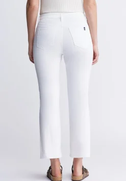 Kick Crop Kim Women's Jeans in White - BL15974