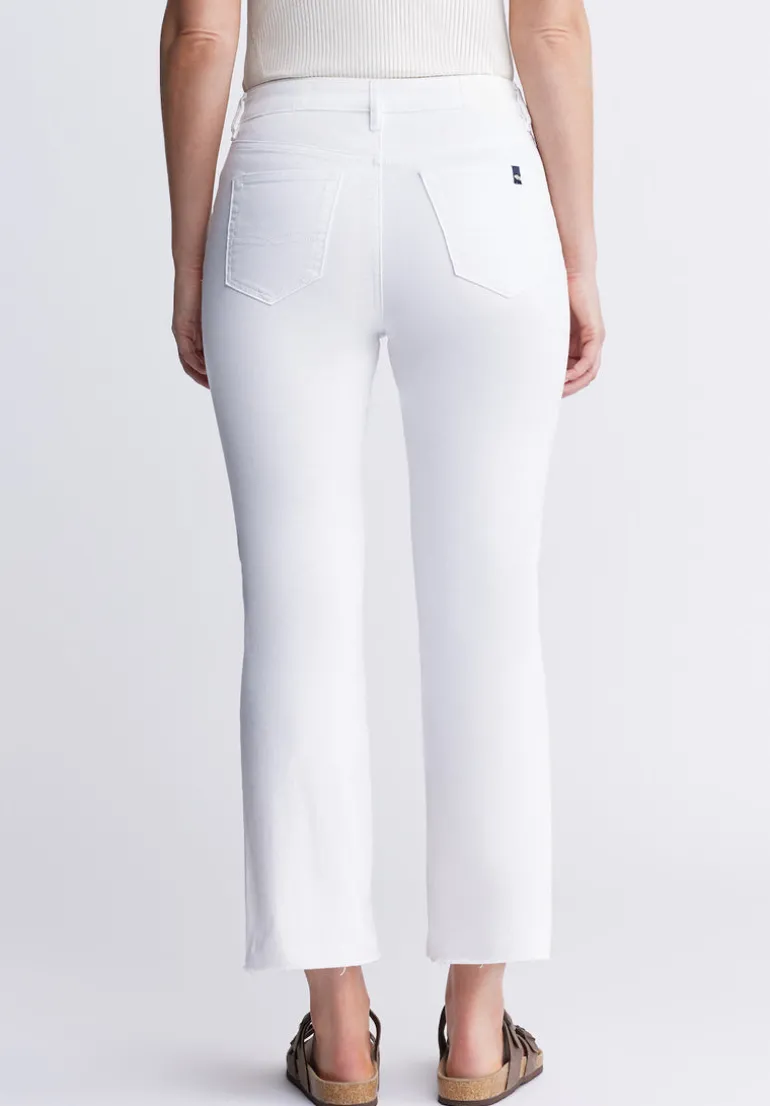 Kick Crop Kim Women's Jeans in White - BL15974