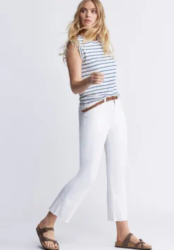 Kick Crop Kim Women's Jeans in White - BL15974