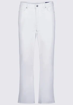 Kick Crop Kim Women's Jeans in White - BL15974
