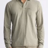 Kimmy Men's Long-Sleeve Polo with Pocket, Rain Forest - BM24378