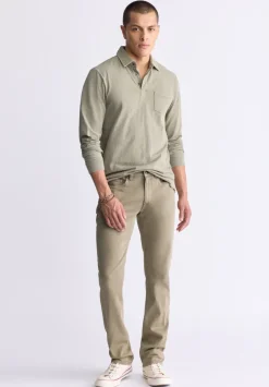 Kimmy Men's Long-Sleeve Polo with Pocket, Rain Forest - BM24378