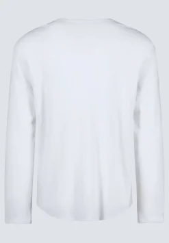 Kipato Men's Long-Sleeve Henley Top, White - BM24434