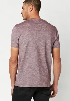 Kique Men's Slub Cotton T-Shirt in Pink - BM23463