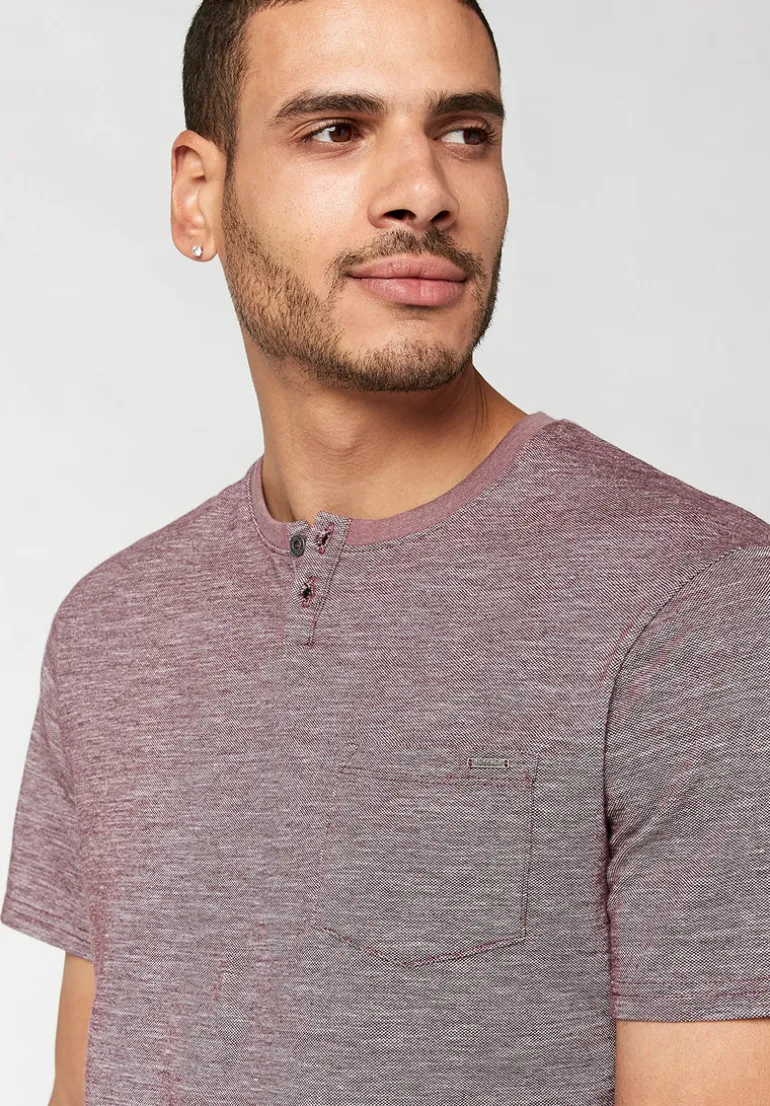 Kique Men's Slub Cotton T-Shirt in Pink - BM23463