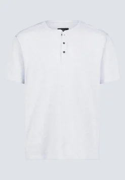 Kitfom Men's Short-Sleeve Henley Top, Heather Grey - BM24519