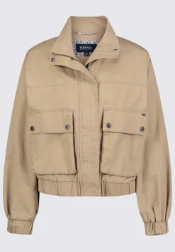Lorah Women’s Jacket with Pockets in Tan - JK0019P