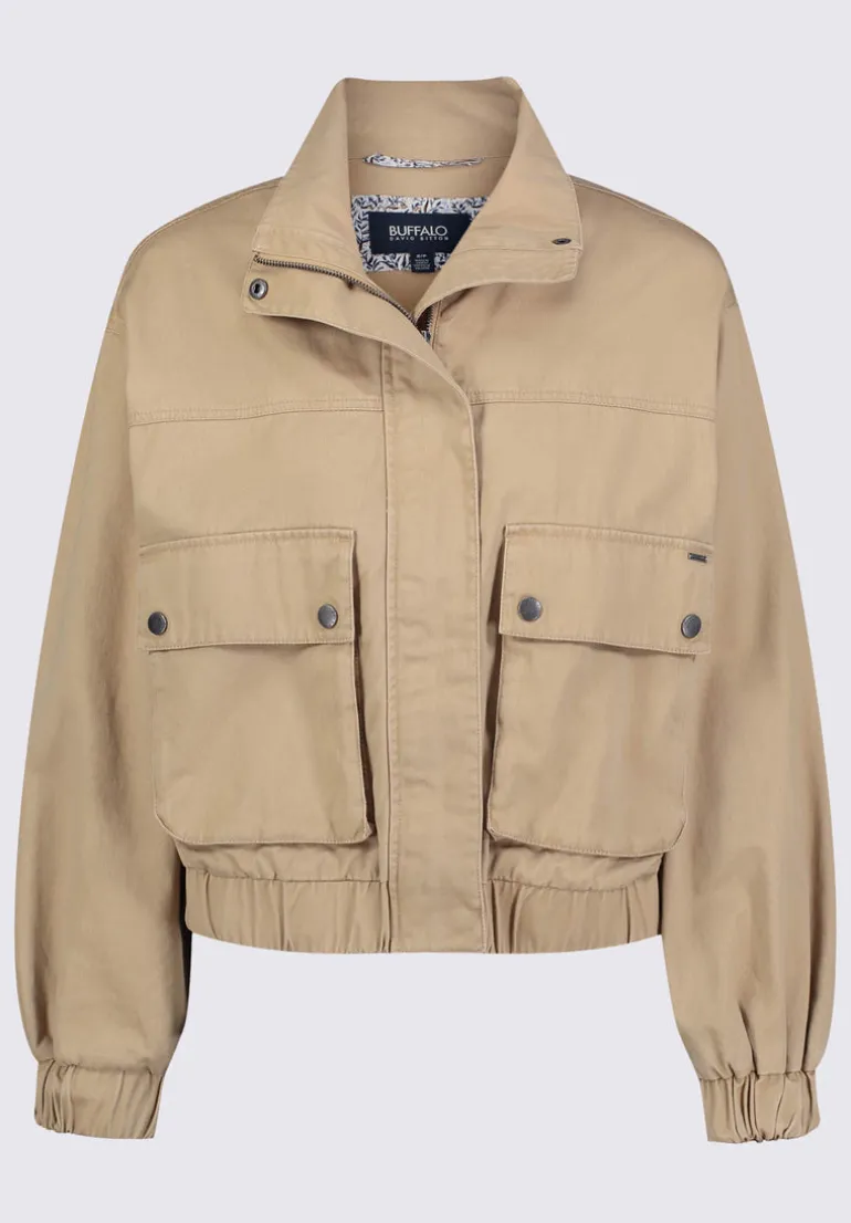 Lorah Women’s Jacket with Pockets in Tan - JK0019P