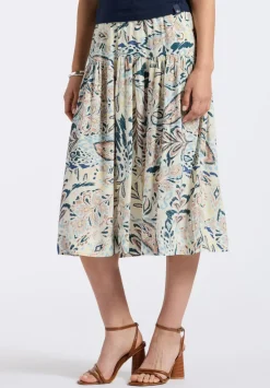 Lupita Women's Floral Print Tiered Midi Skirt, Paisley - WS0016P