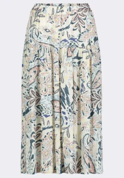 Lupita Women's Floral Print Tiered Midi Skirt, Paisley - WS0016P