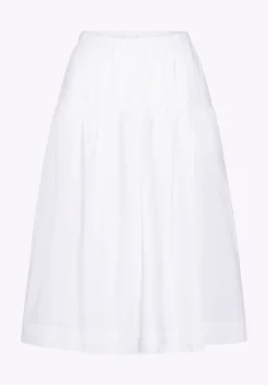 Lupita Women's Tiered Midi Skirt, White - WS0015P