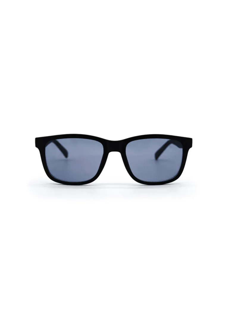 Men's Classic Rectangular Sunglasses in Black - B0015S