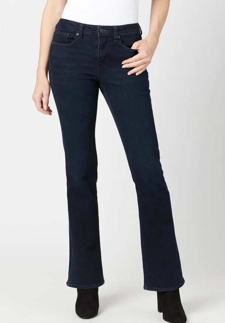 Mid Rise Bootcut Queen Women's Jeans in Dark Blue - BL15832