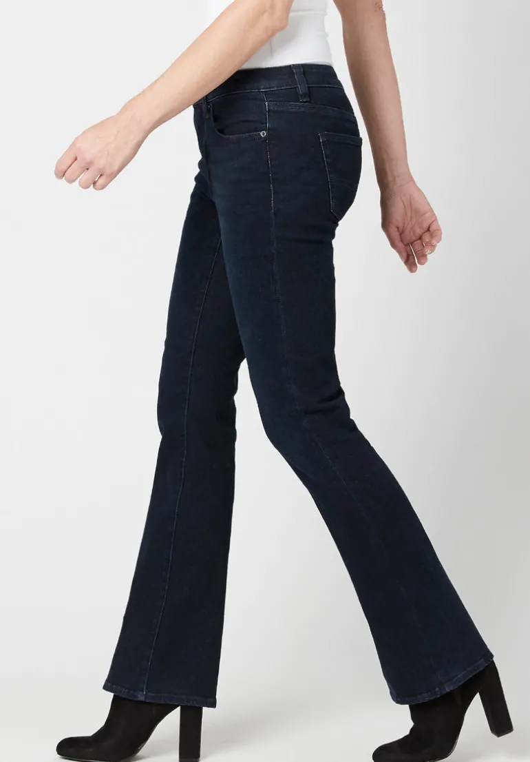 Mid Rise Bootcut Queen Women's Jeans in Dark Blue - BL15832