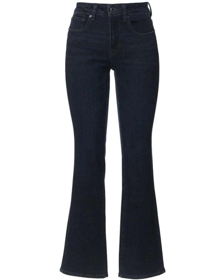 Mid Rise Bootcut Queen Women's Jeans in Dark Blue - BL15832