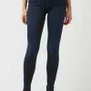 Mid Rise Skinny Alexa Women's Jeans in Rinsed Dark Blue Rinsed - BL15670