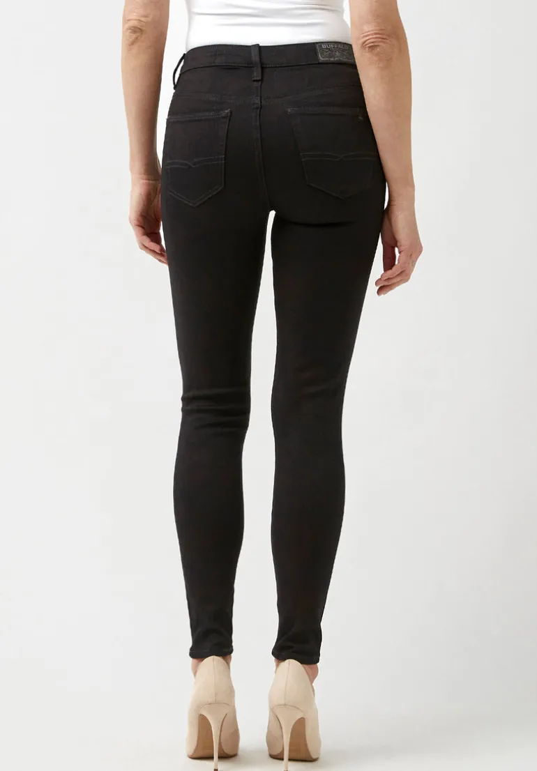 Mid Rise Skinny Alexa Women's Jeans in Black - BL15672