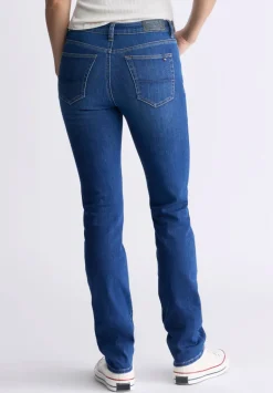 Mid Rise Slim Carrie Women's Jeans, Indigo Contrast - BL15999