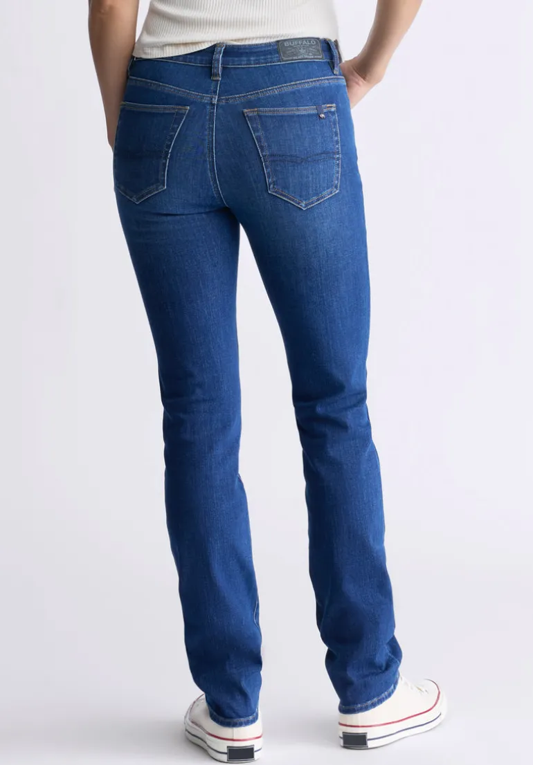 Mid Rise Slim Carrie Women's Jeans, Indigo Contrast - BL15999