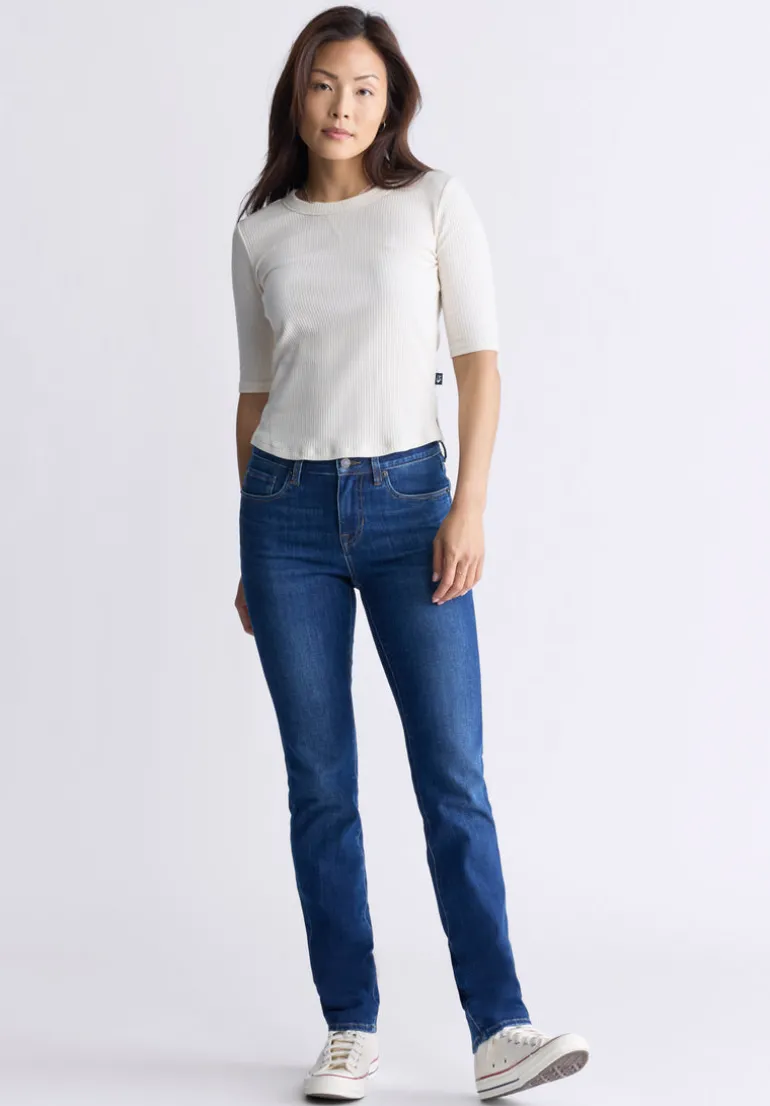 Mid Rise Slim Carrie Women's Jeans, Indigo Contrast - BL15999