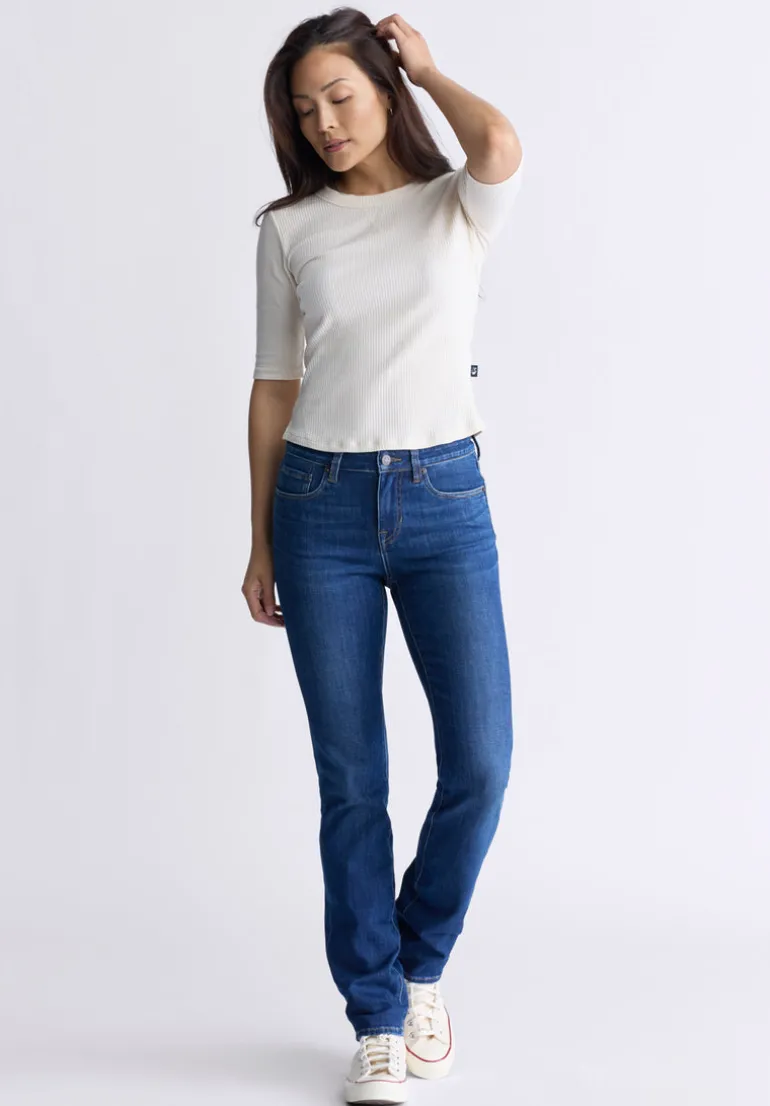 Mid Rise Slim Carrie Women's Jeans, Indigo Contrast - BL15999