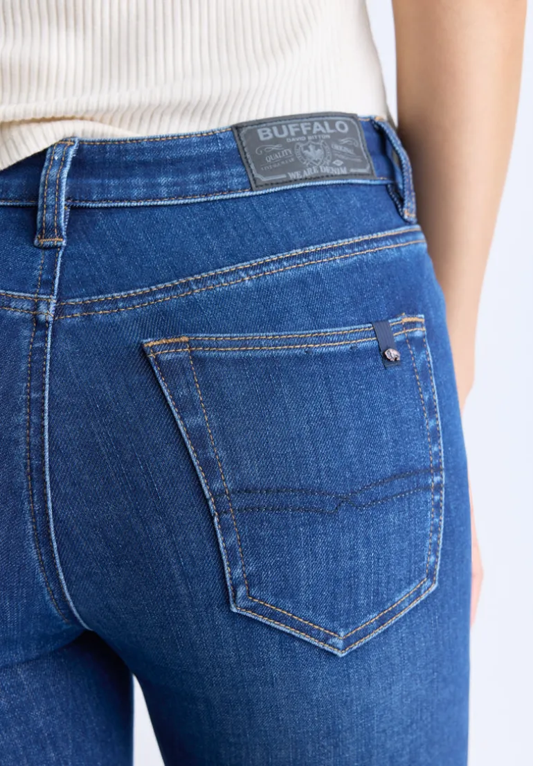 Mid Rise Slim Carrie Women's Jeans, Indigo Contrast - BL15999