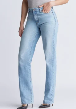 Mid Rise Straight Mary Women's Jeans, veined and worked - BL15926