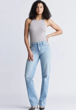 Mid Rise Straight Mary Women's Jeans, veined and worked - BL15926