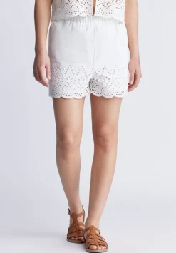 Parton Women's Pull-On Woven Shorts, White - WB0007S