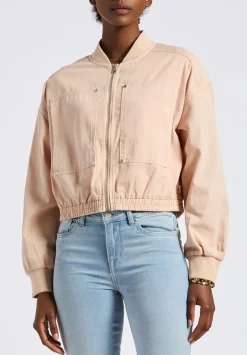 Pyper Women's Cropped Zip-Up Jacket, Cameo Rose - JK0044P