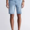 Relaxed Straight Dean Men's Denim Shorts, Authentic Worn - BM22952