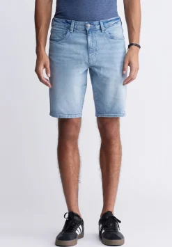 Relaxed Straight Dean Men's Denim Shorts, Authentic Worn - BM22952