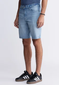 Relaxed Straight Dean Men's Denim Shorts, Authentic Worn - BM22952