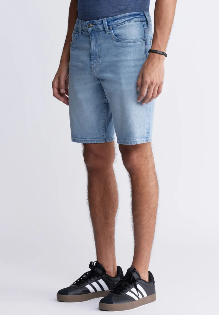 Relaxed Straight Dean Men's Denim Shorts, Authentic Worn - BM22952